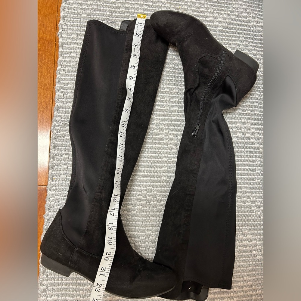 Tall suede black boots